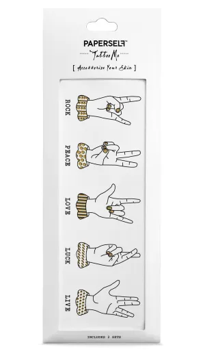 Sign Language Temporary Tattoo