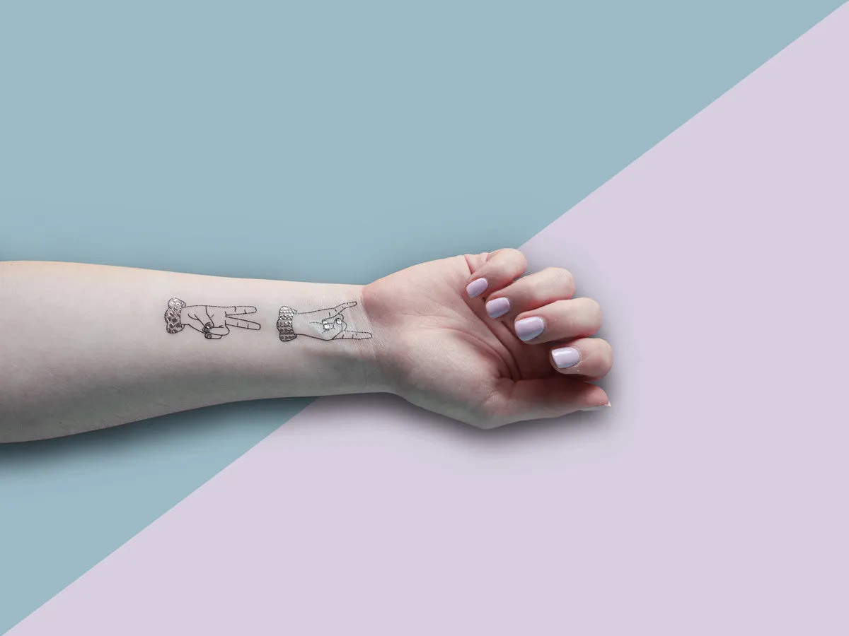 Sign Language Temporary Tattoo
