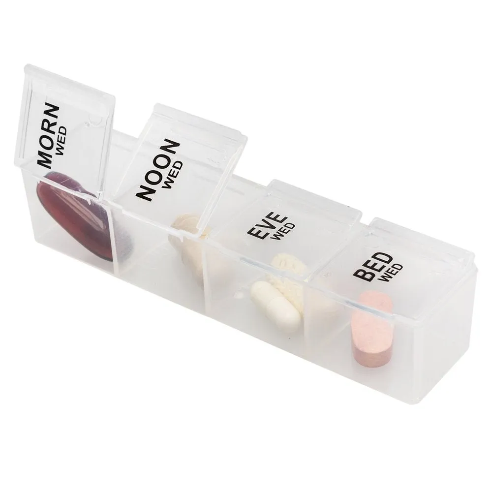 Simply Genius Daily Pill Box Organizer Travel Case, 7 or 14 Day Am Pm