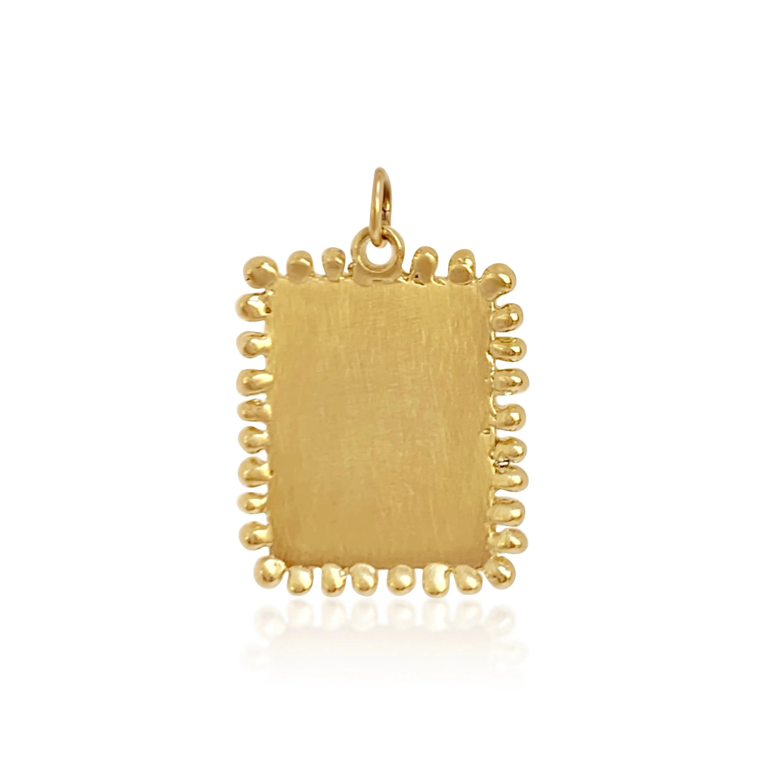 Small Beaded Dog Tag (Engravable)