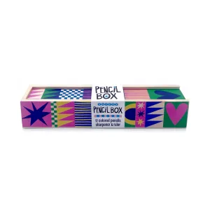 SNIFTY Geo Love Pencil Box   Colored Pencils