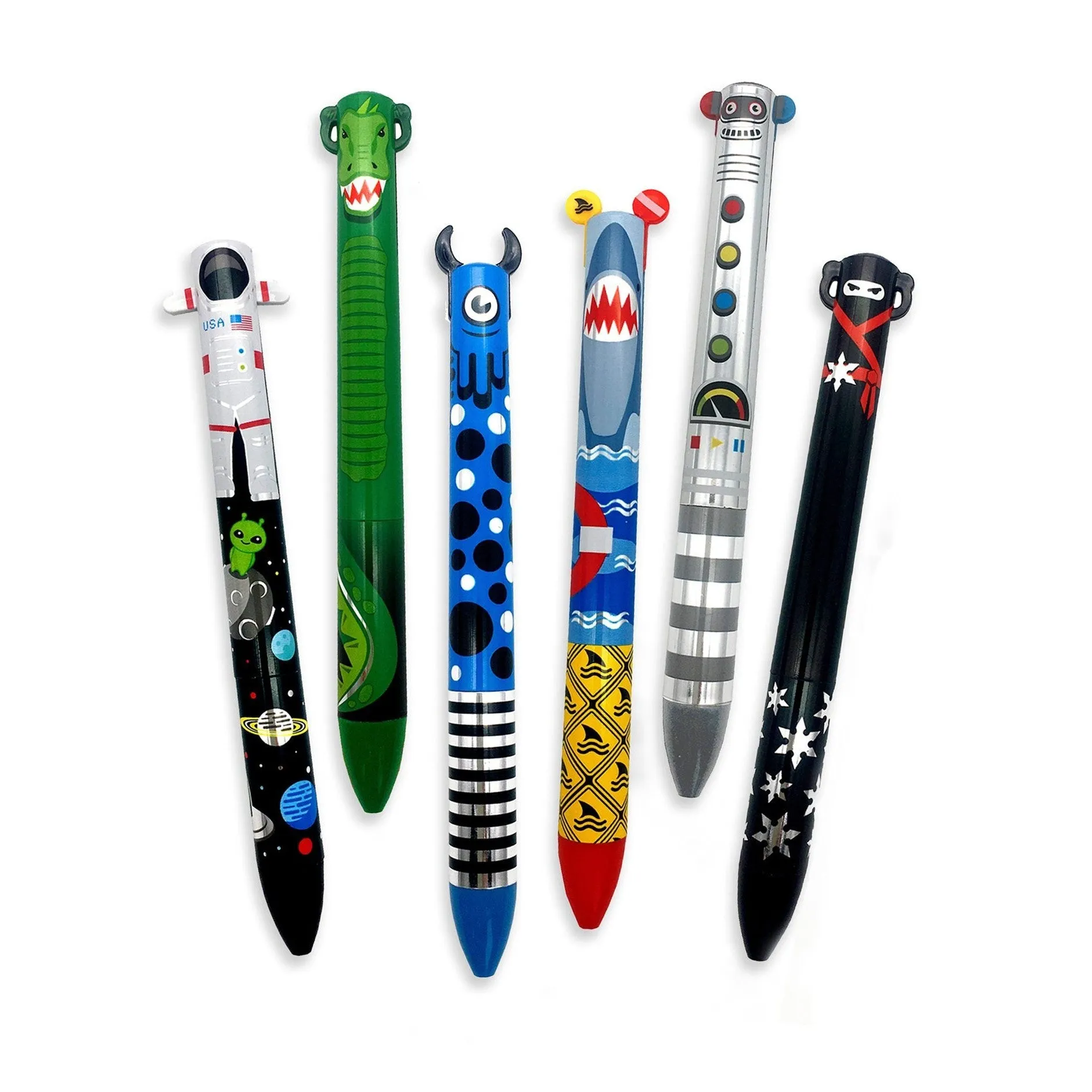 SNIFTY Twice as Nice 2 Color Click Pens - Metallic