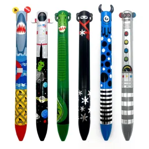 SNIFTY Twice as Nice 2 Color Click Pens - Metallic