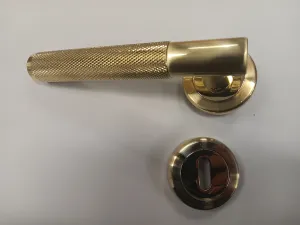 Sonnato Milan Satin Brass Handle Lever on Rose