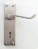 Sonnato Porto Lever on Lock Plate Handles Satin Nickel BW20SN