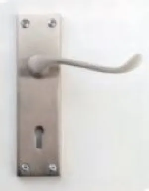 Sonnato Porto Lever on Lock Plate Handles Satin Nickel BW20SN