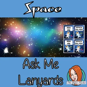 Space Classroom Themed ‘Ask Me’ Lanyards