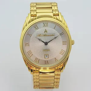 St Alexander GS512 Gents Gold Bezel Quartz Analogue Dress Watch