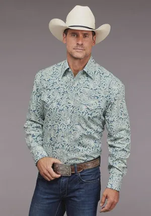 Stetson Blue LS Paisley