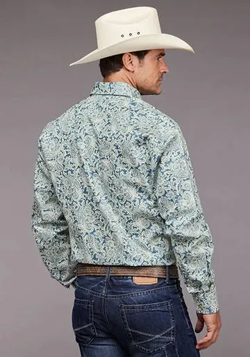 Stetson Blue LS Paisley