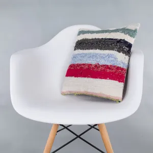 Striped Multiple Color Kilim Pillow Cover 16x16 7383