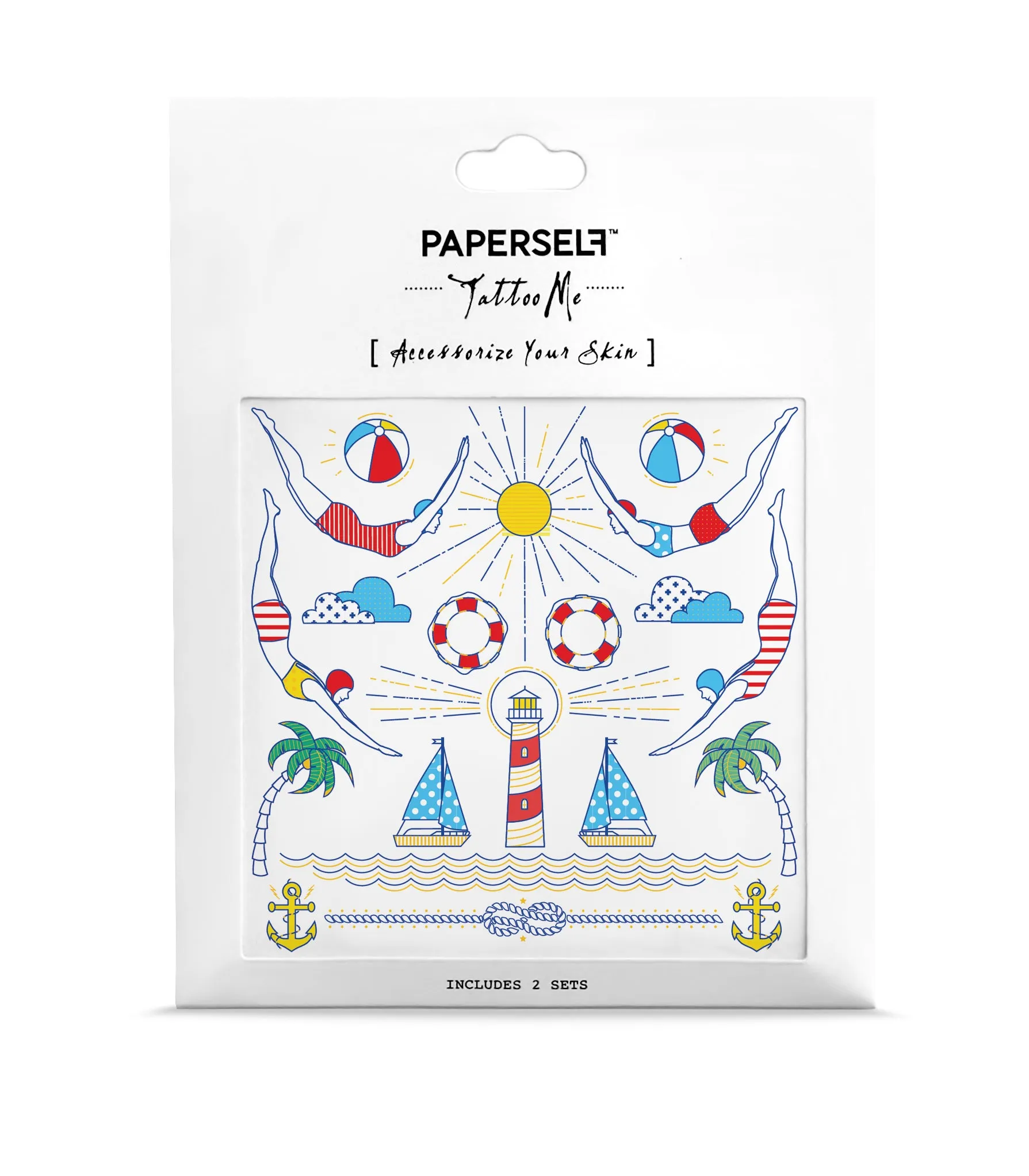 Swimmer Metallic Temporary Tattoo