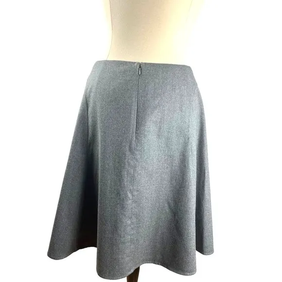 Talbot’s Wool Grey A-Line Knee Length Skirt, Women’s Size 16