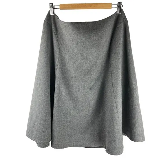 Talbot’s Wool Grey A-Line Knee Length Skirt, Women’s Size 16