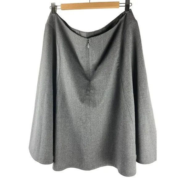 Talbot’s Wool Grey A-Line Knee Length Skirt, Women’s Size 16