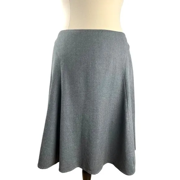 Talbot’s Wool Grey A-Line Knee Length Skirt, Women’s Size 16