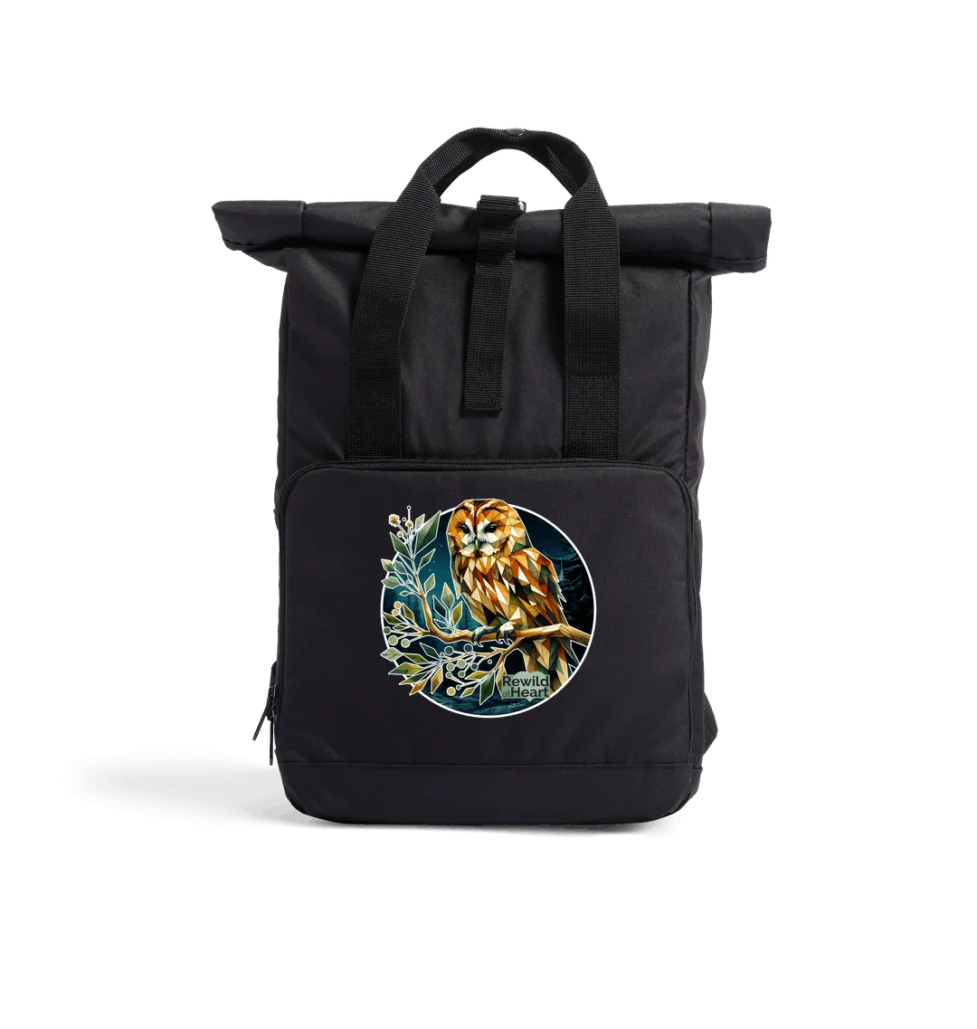 Tawny Owl Recycled Roll-Top Backpack