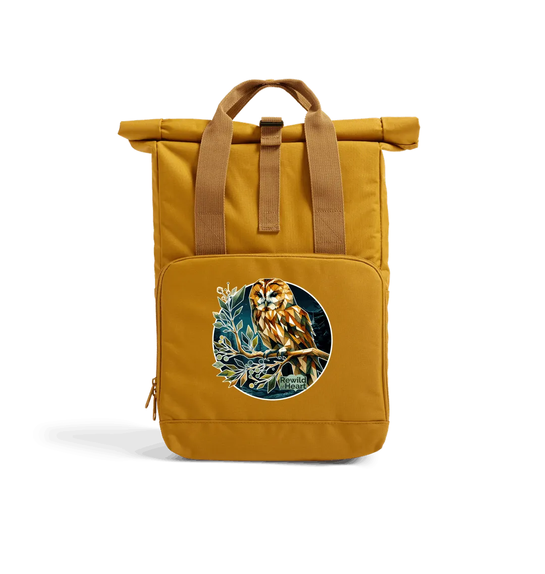 Tawny Owl Recycled Roll-Top Backpack