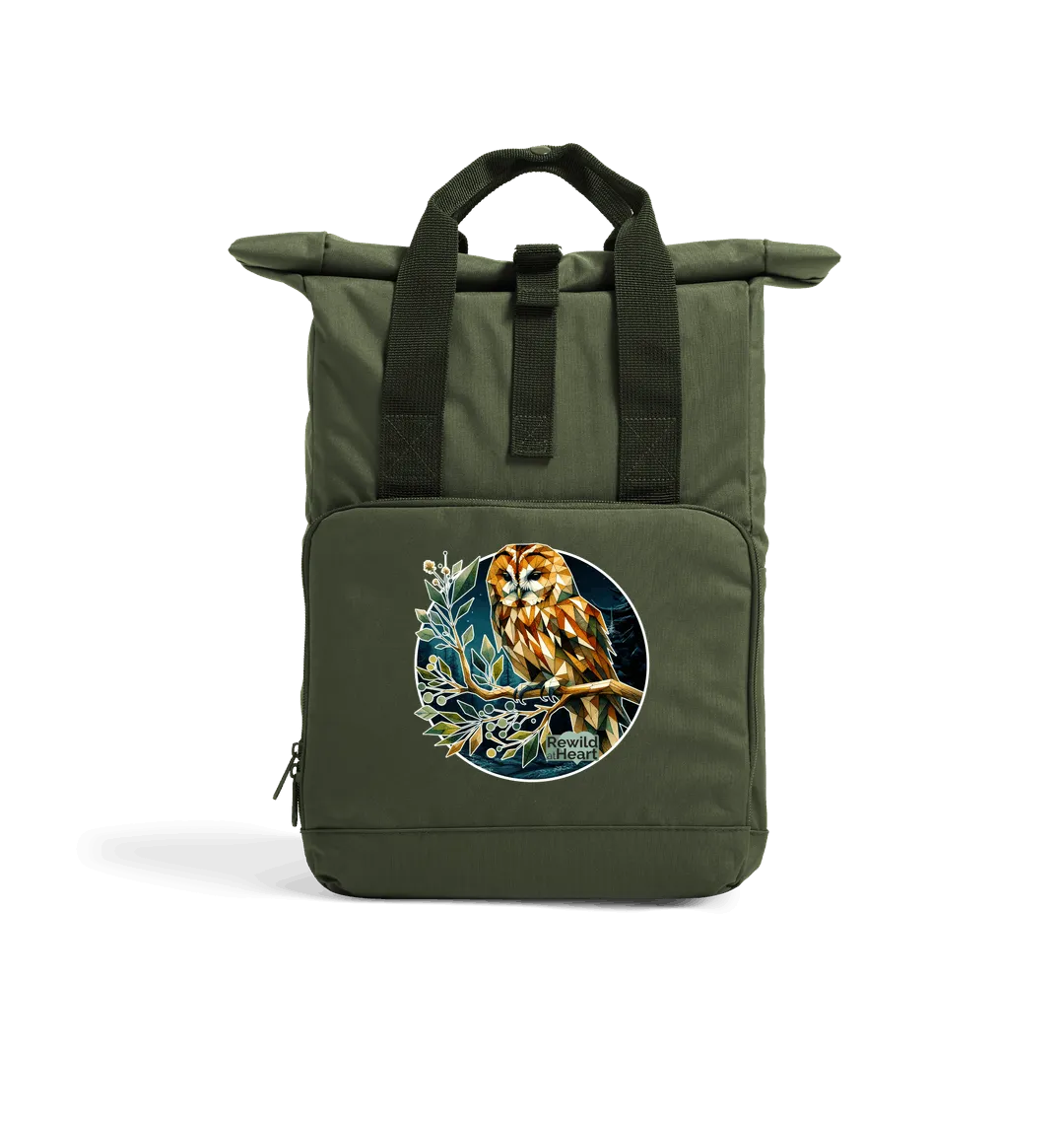 Tawny Owl Recycled Roll-Top Backpack