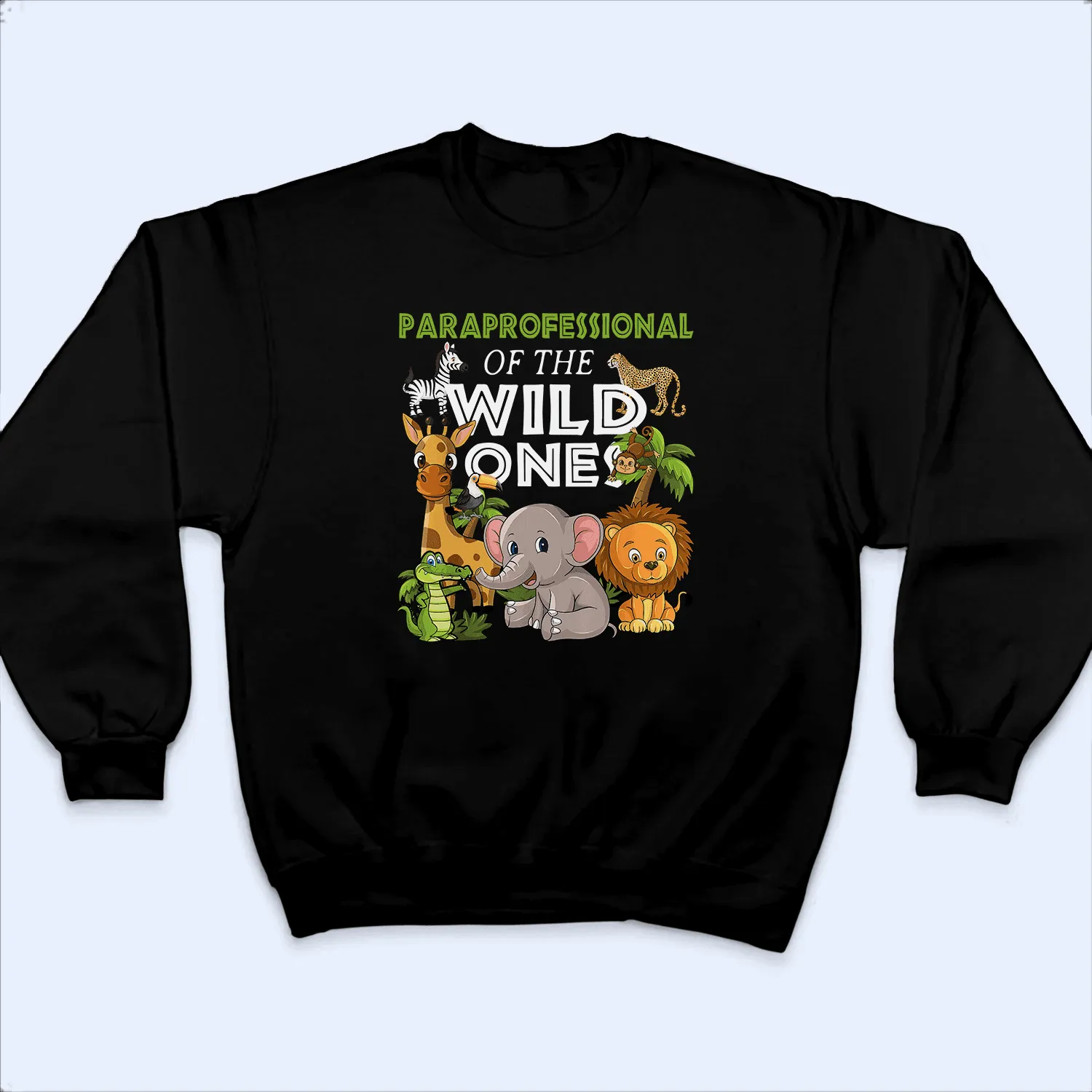 Teacher of Wild Ones - Personalized Custom T Shirt - Birthday, Loving, Funny Gift for Teacher, Kindergarten, Preschool, Pre K, Paraprofessional