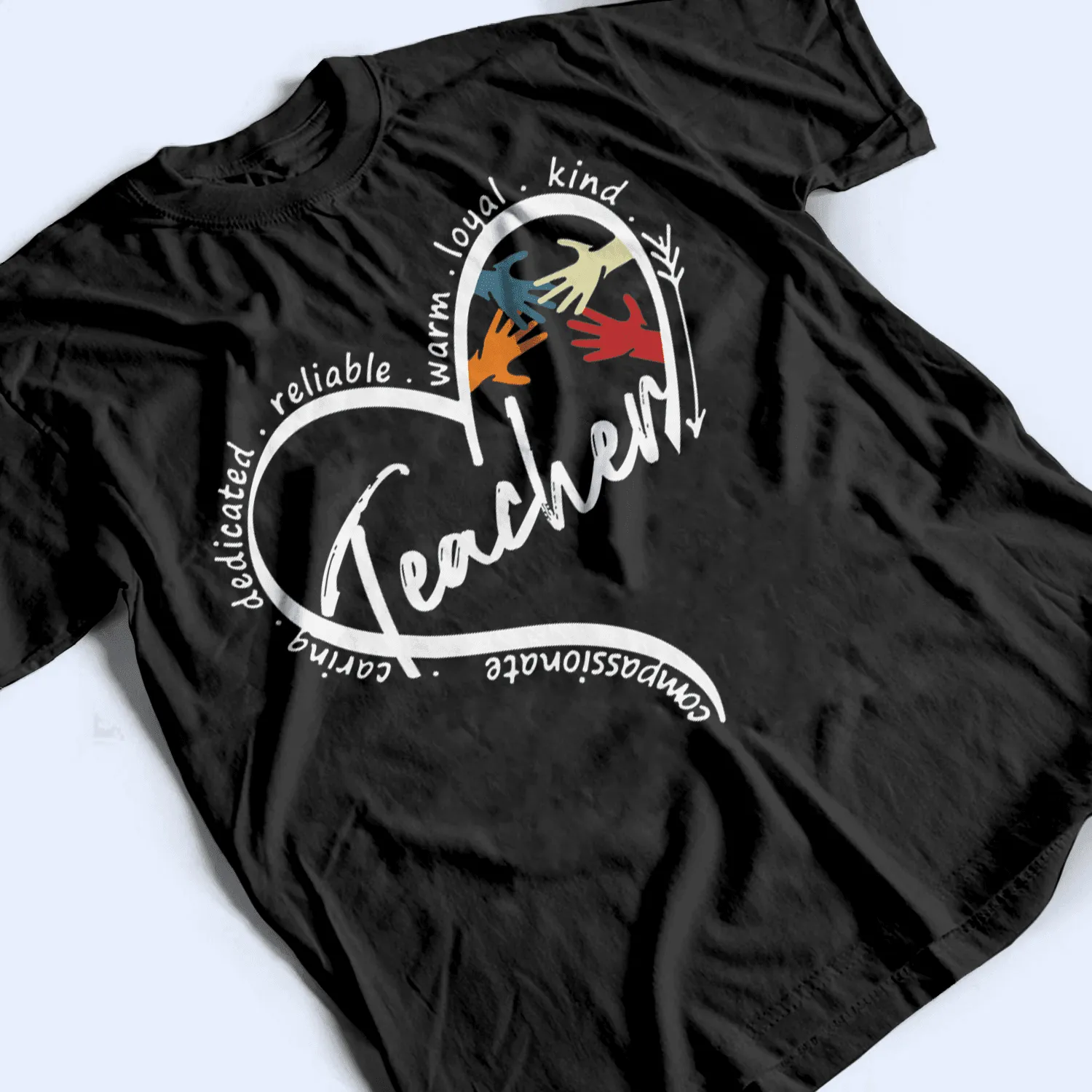 Teaching Is A Work Of Heart - Personalized Custom T Shirt - Birthday, Loving, Funny Gift for Teacher, Kindergarten, Preschool, Pre K, Paraprofessional