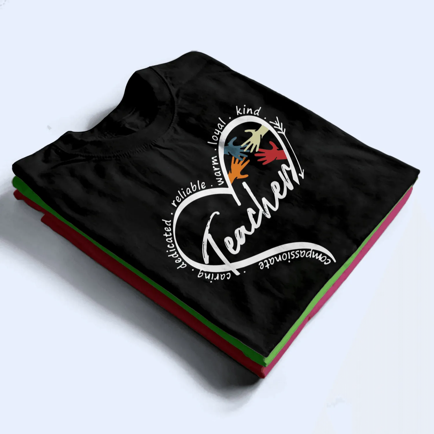 Teaching Is A Work Of Heart - Personalized Custom T Shirt - Birthday, Loving, Funny Gift for Teacher, Kindergarten, Preschool, Pre K, Paraprofessional