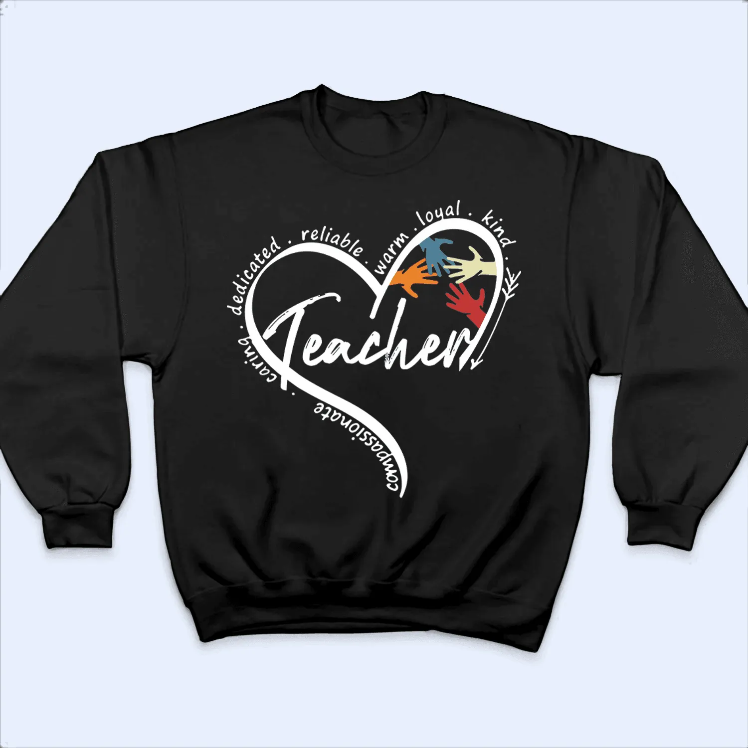 Teaching Is A Work Of Heart - Personalized Custom T Shirt - Birthday, Loving, Funny Gift for Teacher, Kindergarten, Preschool, Pre K, Paraprofessional