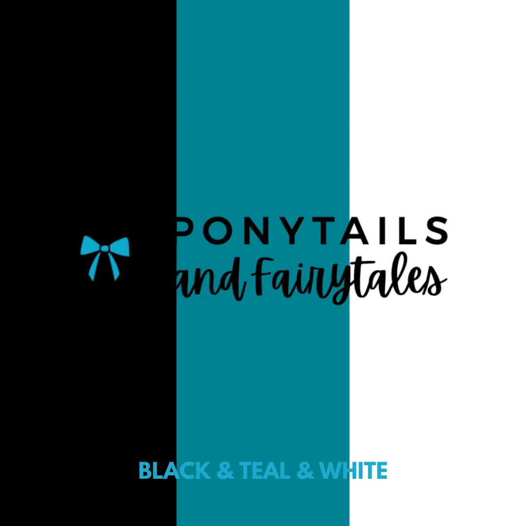 Teal & Black & White Hair Accessories
