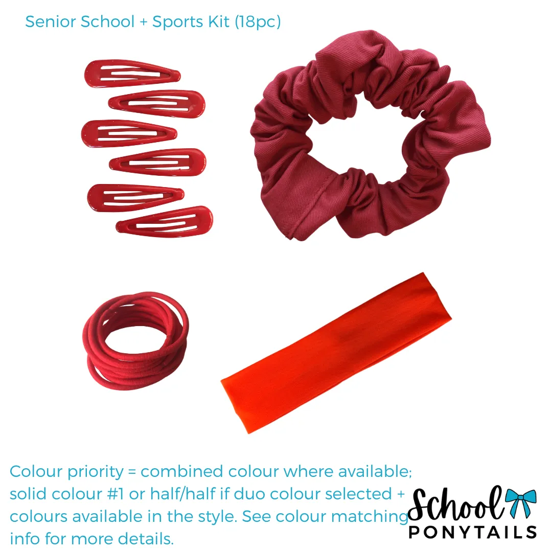 Teal & Burgundy Hair Accessories