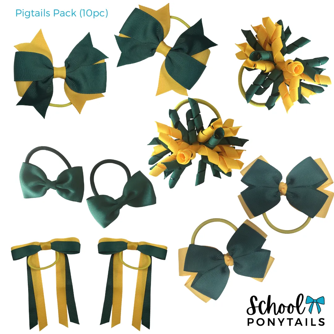 Teal & Navy & White Hair Accessories
