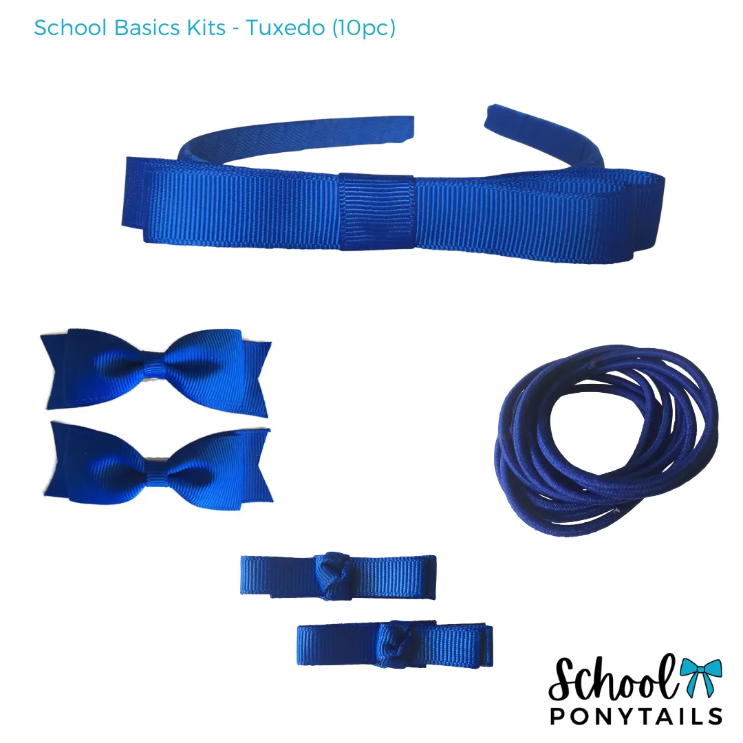 Teal & Navy & White Hair Accessories
