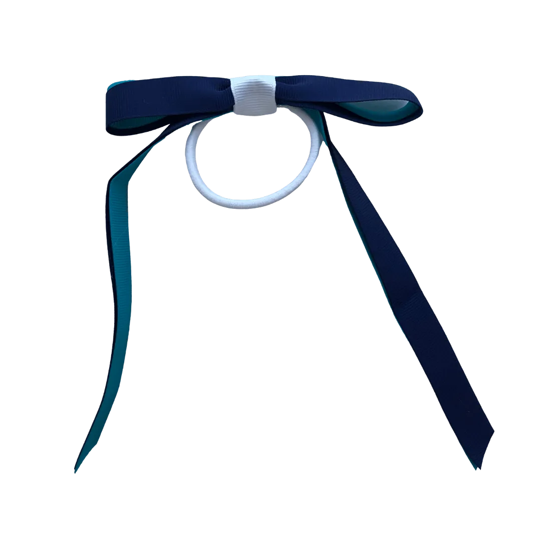Teal & Navy & White Hair Accessories