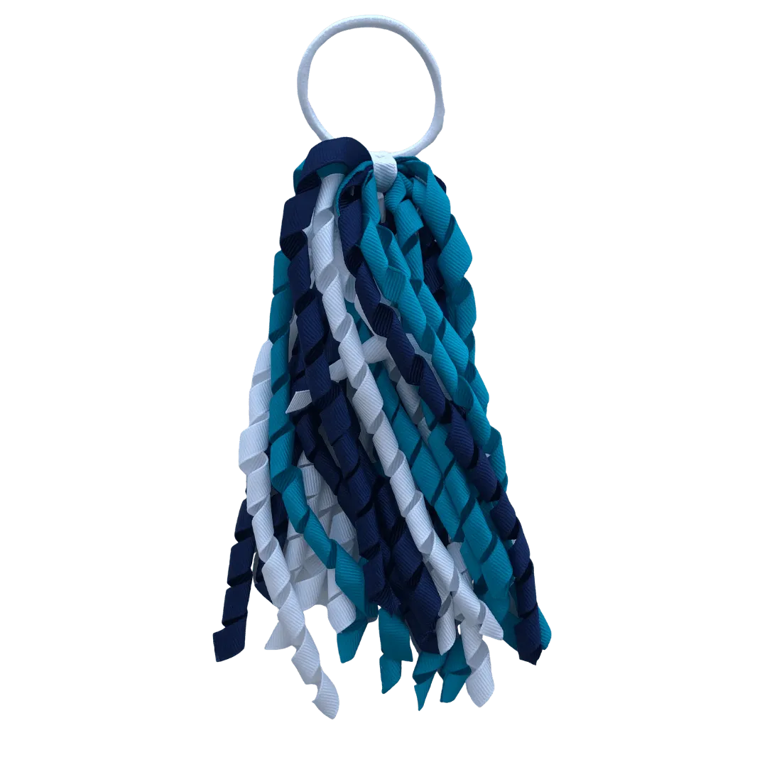 Teal & Navy & White Hair Accessories