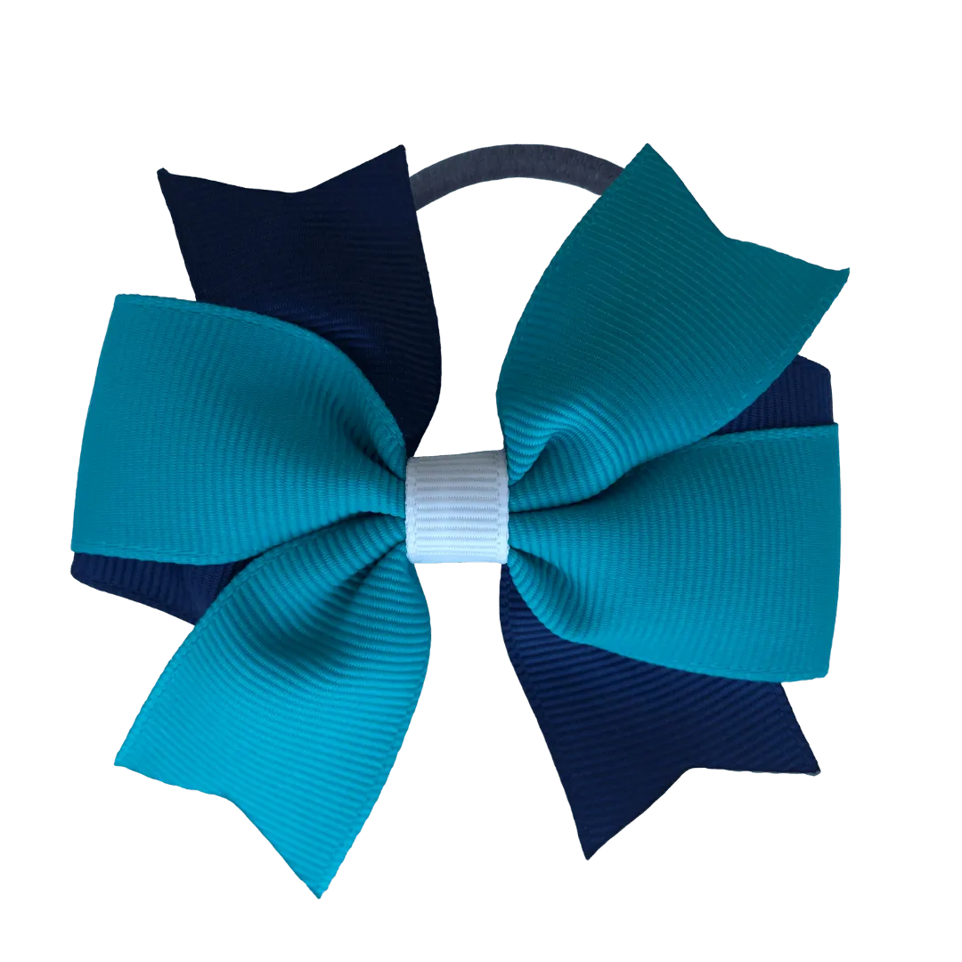 Teal & Navy & White Hair Accessories