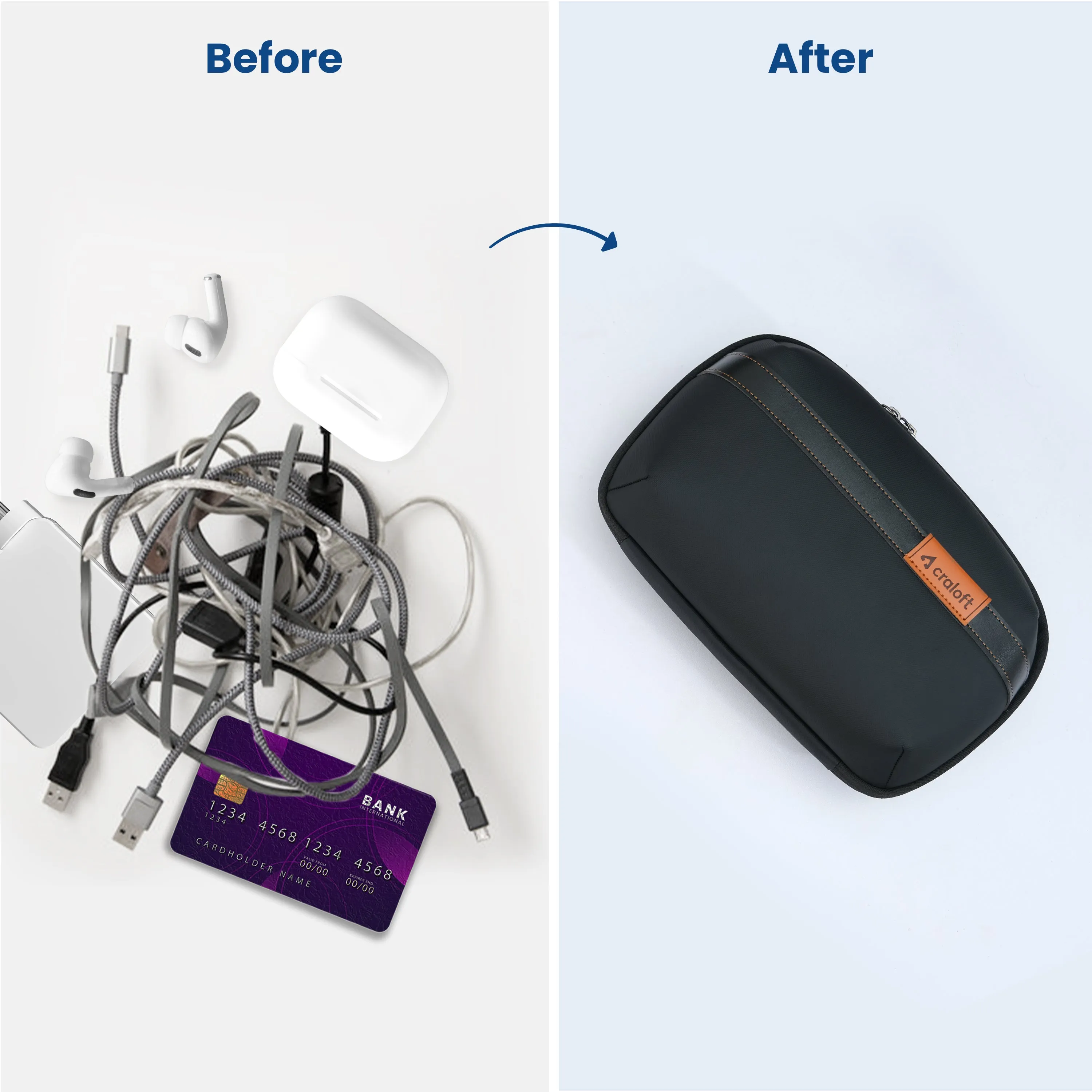 TechNest Electronic Gadget Organizer – Travel Tech Pouch for Accessories