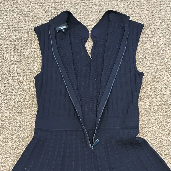 Ted Baker London Sharnn Stitch Detail Dress size 6 Black Skater Stretch