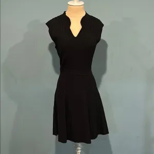 Ted Baker London Sharnn Stitch Detail Dress size 6 Black Skater Stretch