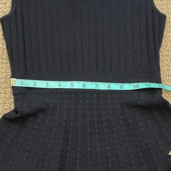 Ted Baker London Sharnn Stitch Detail Dress size 6 Black Skater Stretch