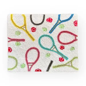 Tennis Racket Sparkly Beaded Bag