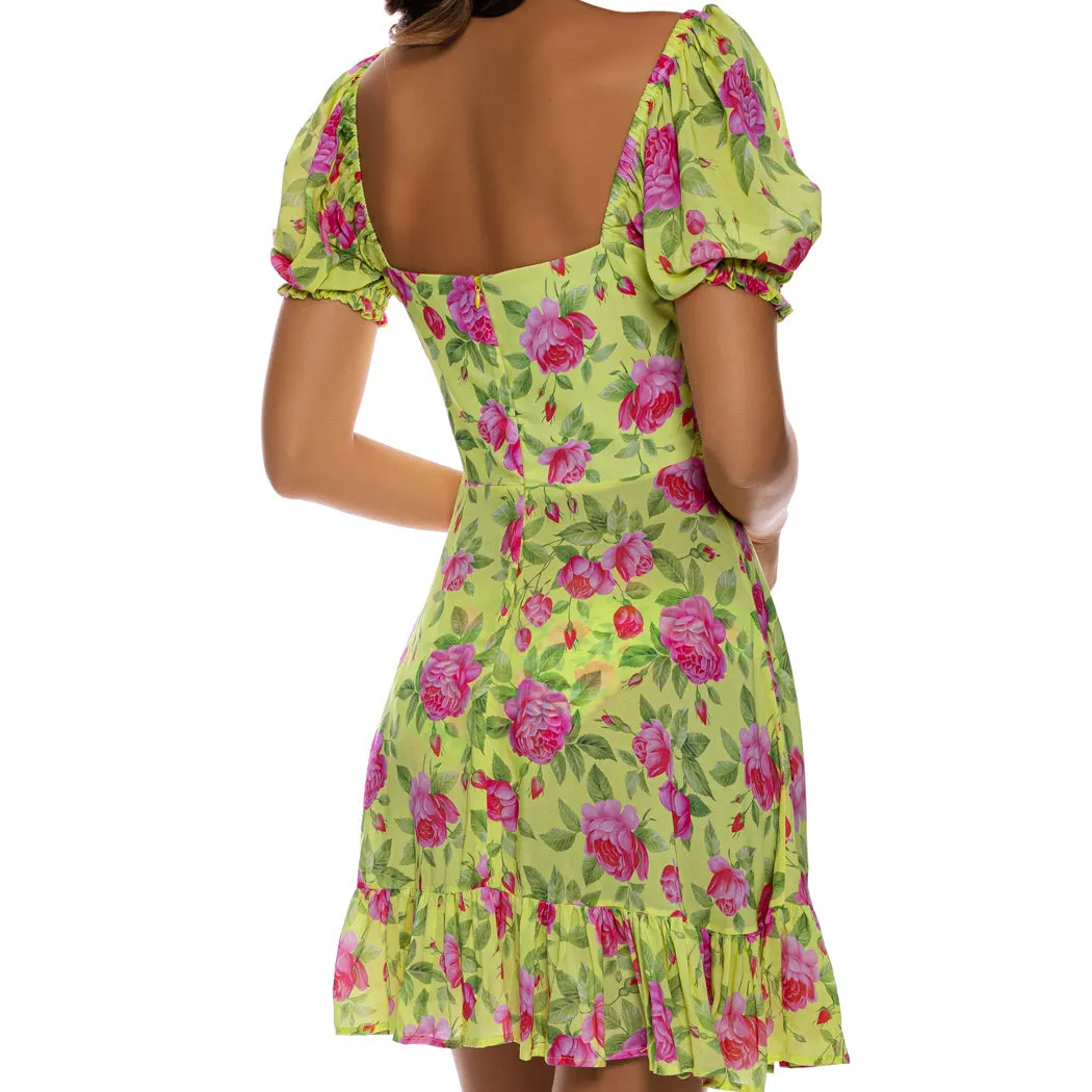 TI AMO - Ruched Square Neckline Dress