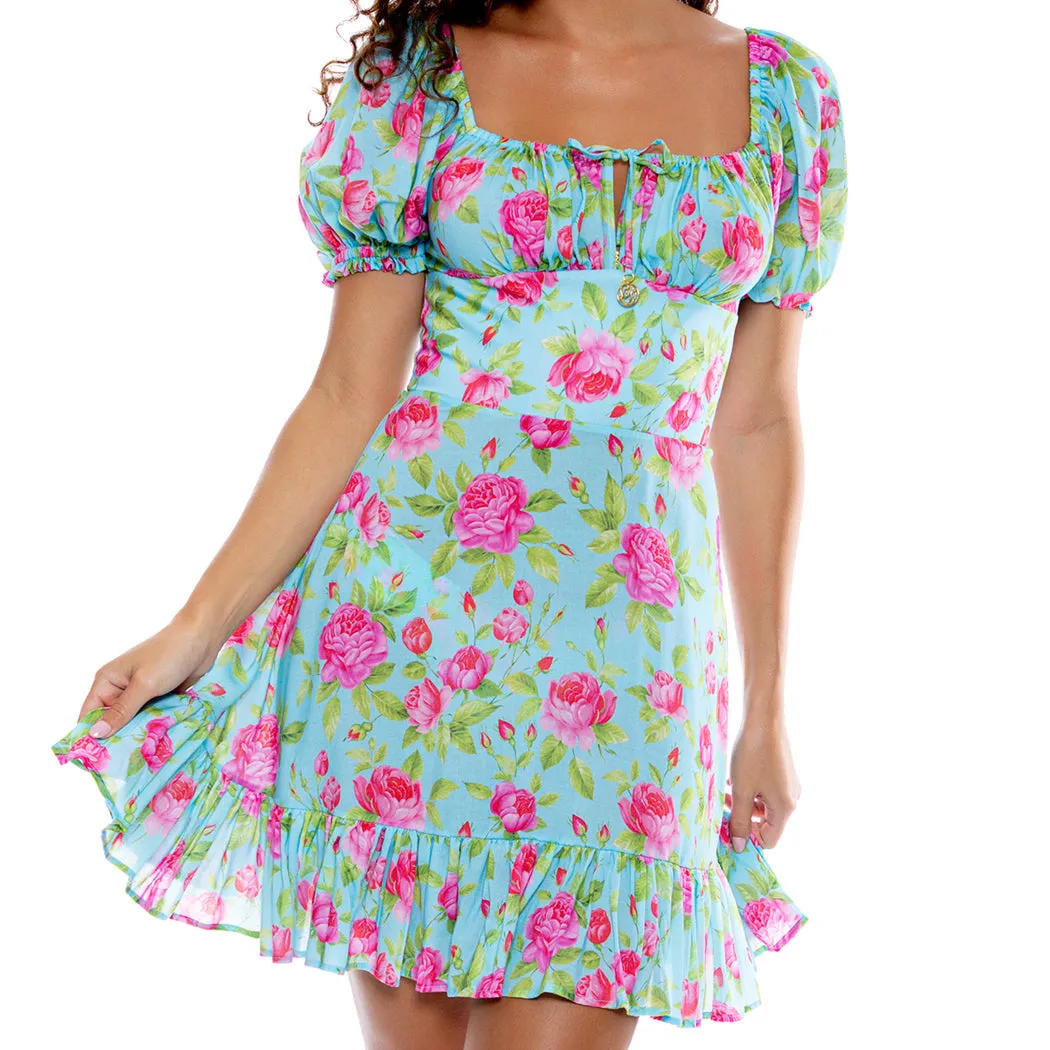 TI AMO - Ruched Square Neckline Dress