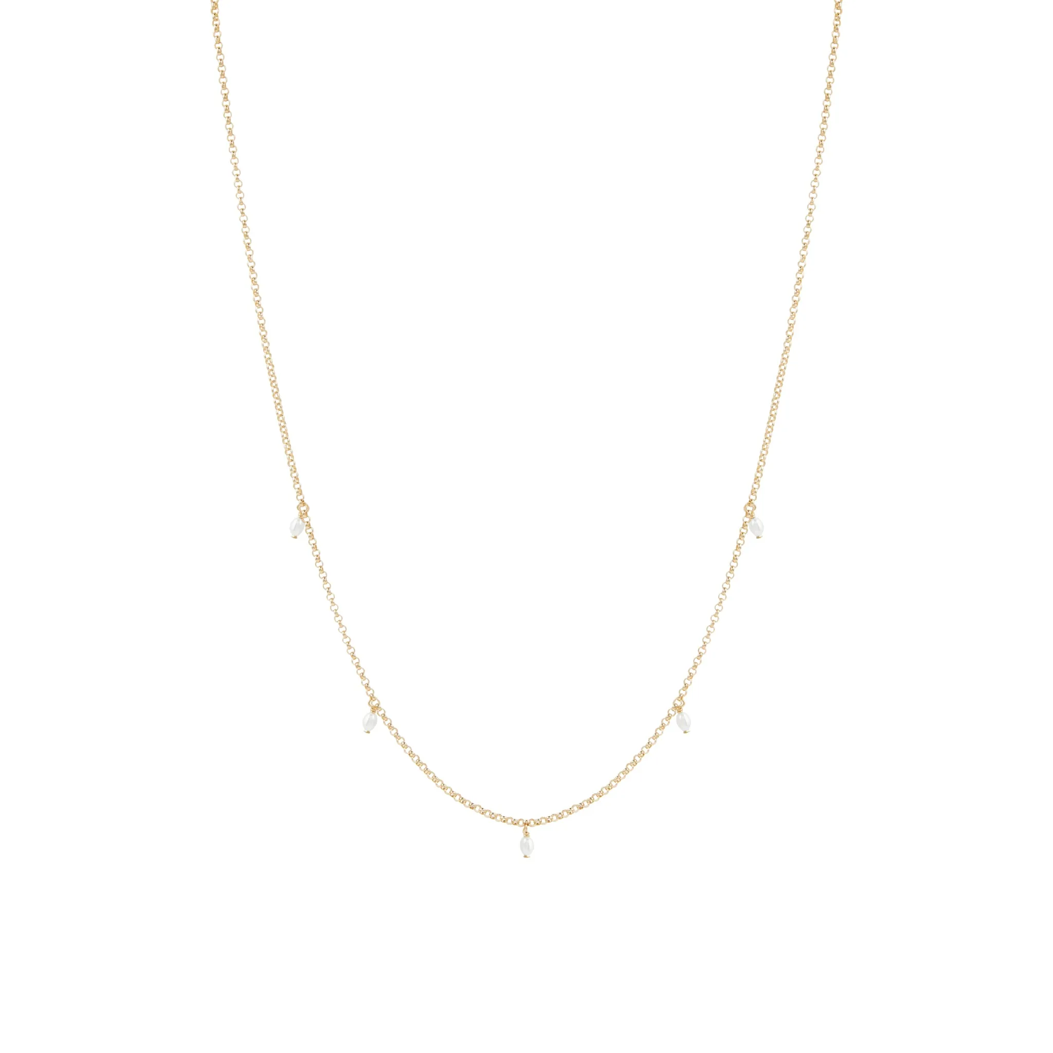Tilica Freshwater Pearl Necklace - Solid Gold