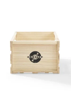 Tool-less Assembly Record Storage Crate - Natural