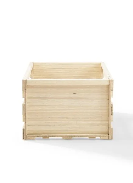 Tool-less Assembly Record Storage Crate - Natural