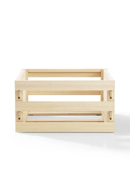 Tool-less Assembly Record Storage Crate - Natural