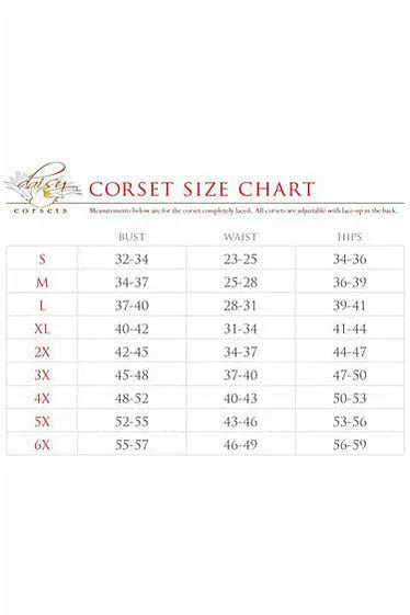 Top Drawer Silver Holo Under Bust Corset w/Zipper