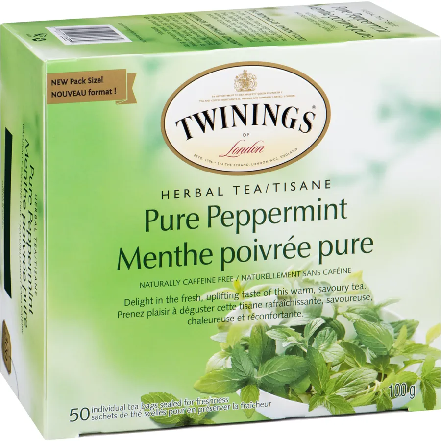 Twinings - 50ct Pure Peppermint - 50 each - Canadian Distribution