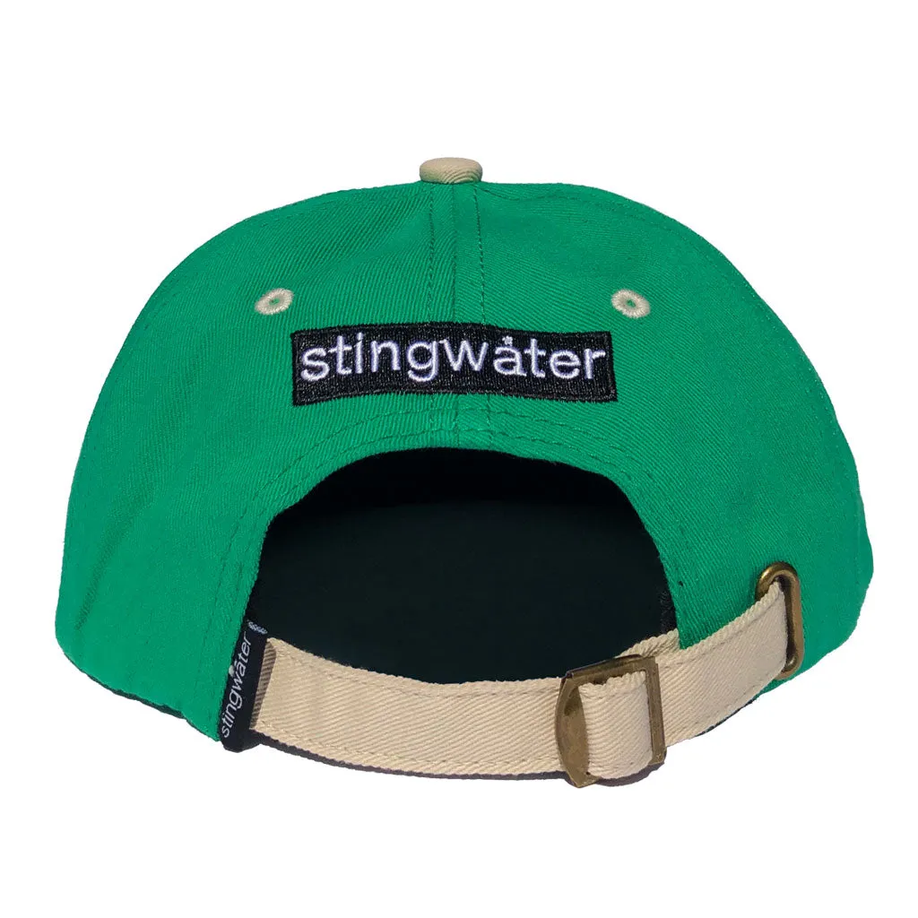 Two Tone Melting Logo Hat Green/Cream