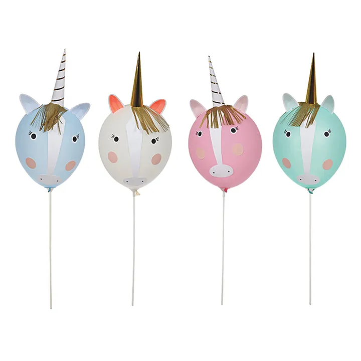 Unicorn Balloon Kit (x 4)