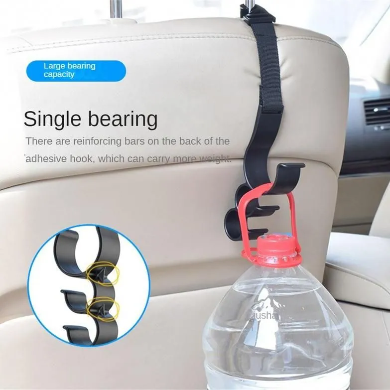 Universal Adjustable Car Seat Storage Hooks - Heavy Duty Organizer Hangers